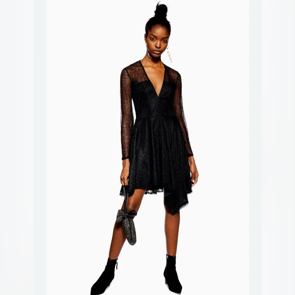 Topshop Long sleeve Lace Dress Size 6